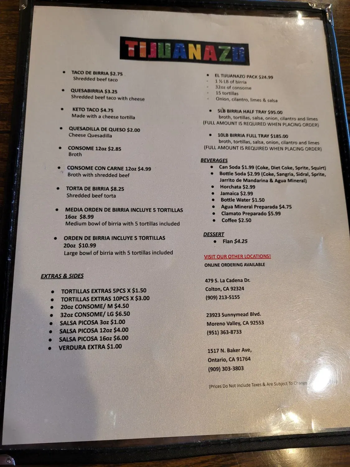 Menu 5