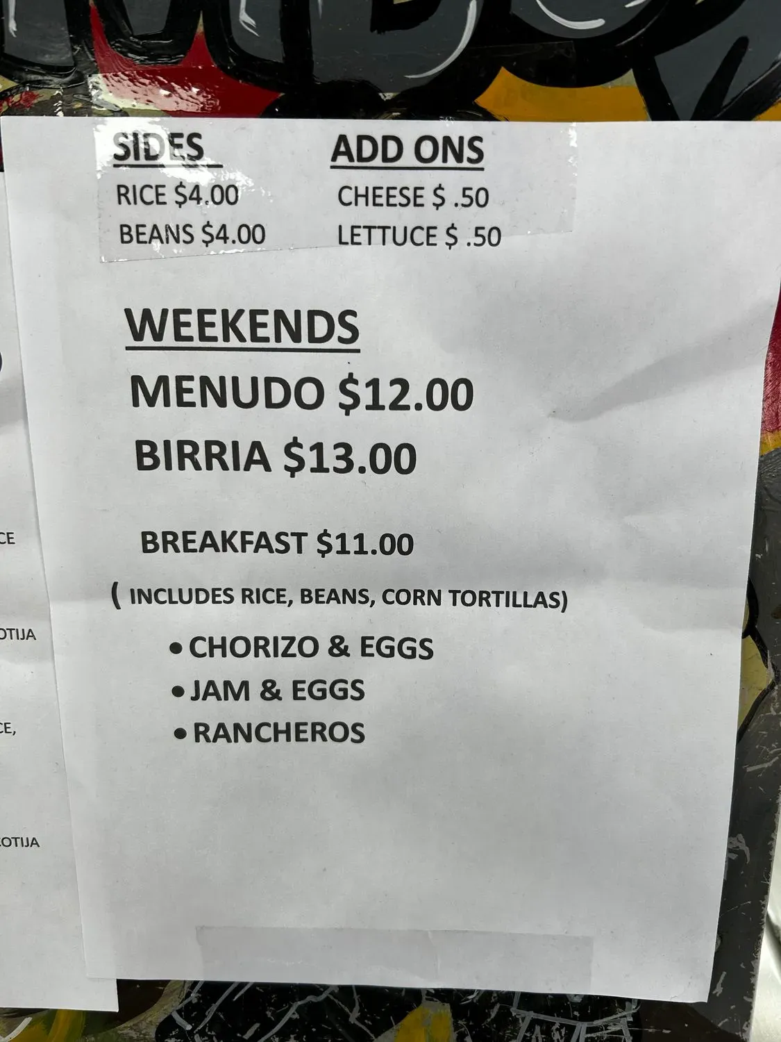 Menu 5