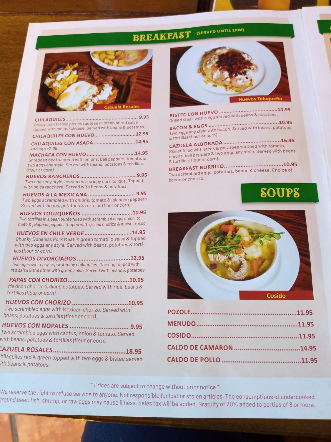 Menu 1