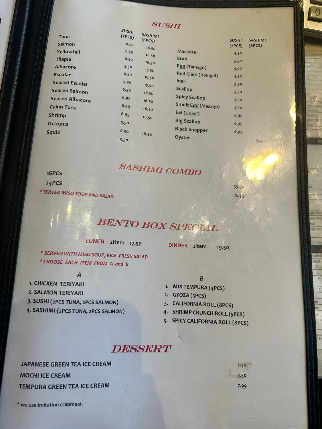 Menu 5