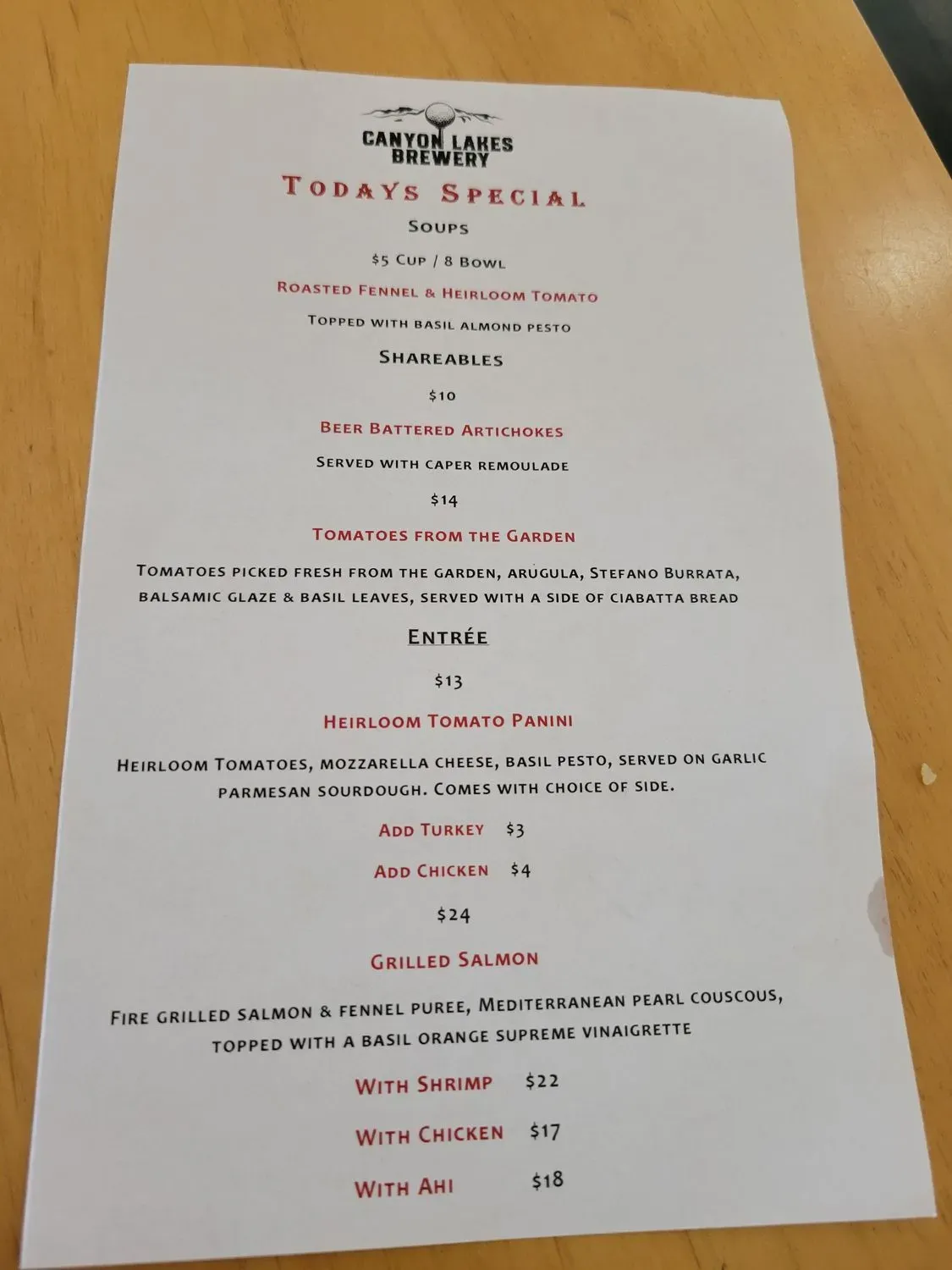 Menu 1