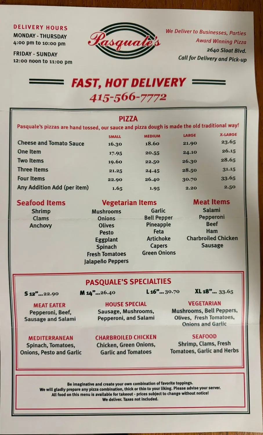 Menu 1