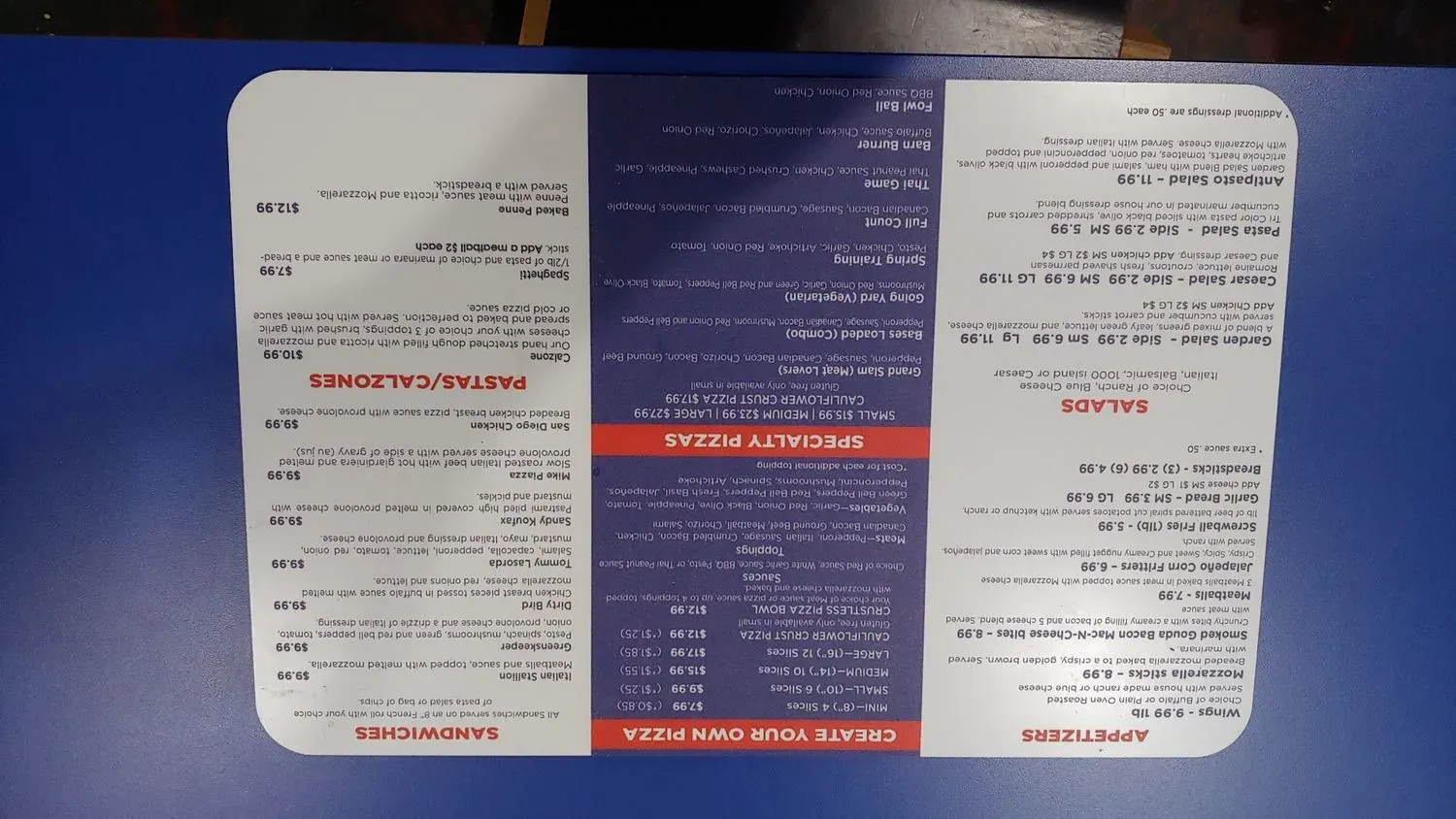 Menu 1