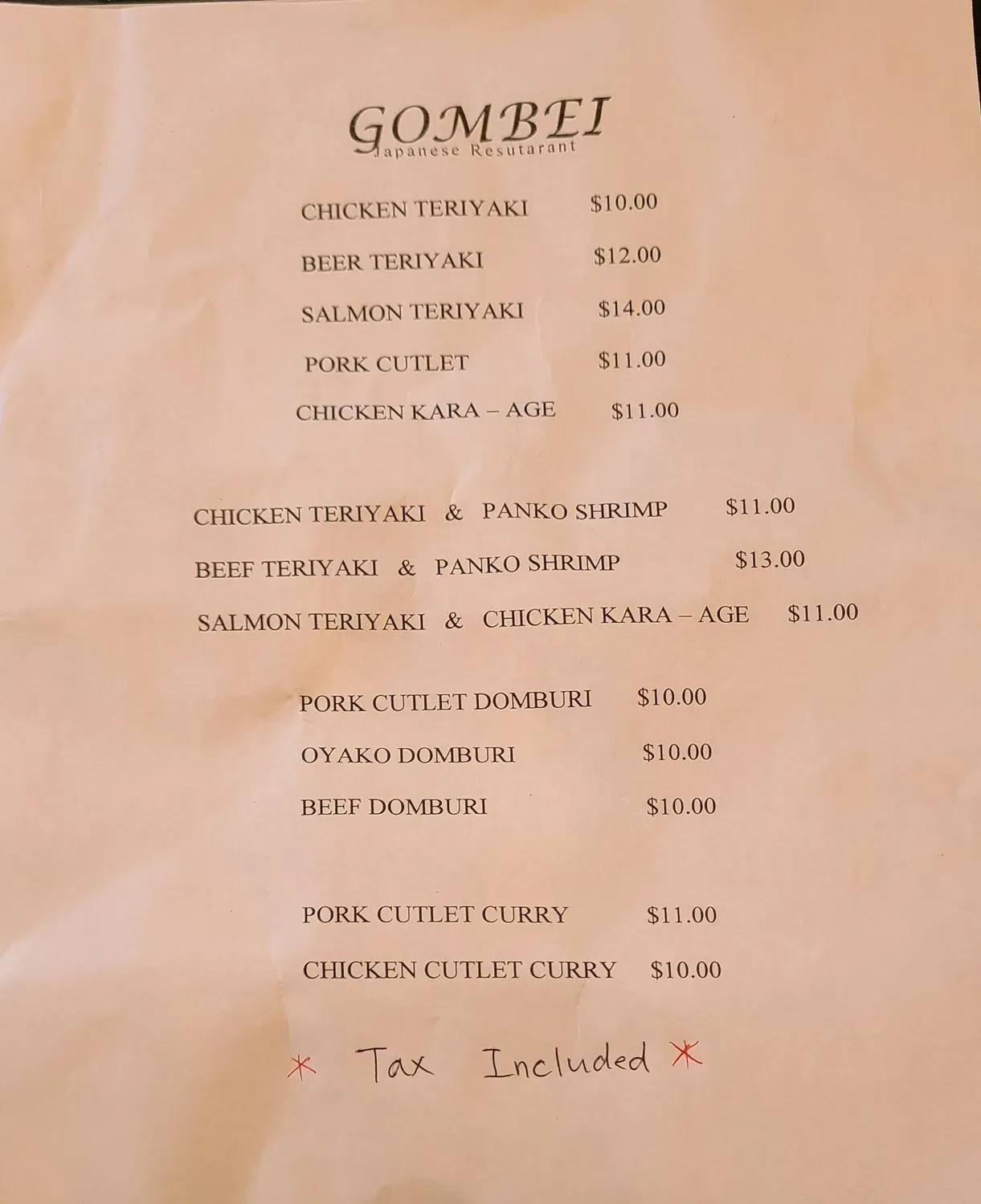 Menu 1