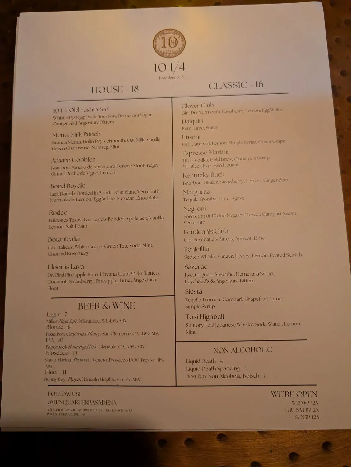 Menu 1