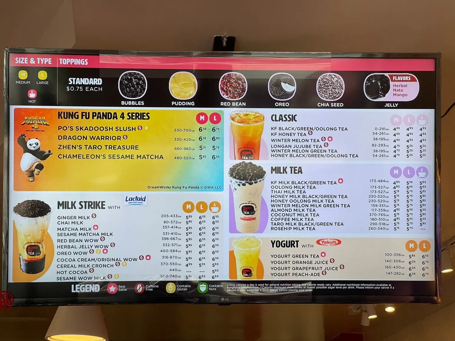Kung Fu Tea Menu - Updated November 2025