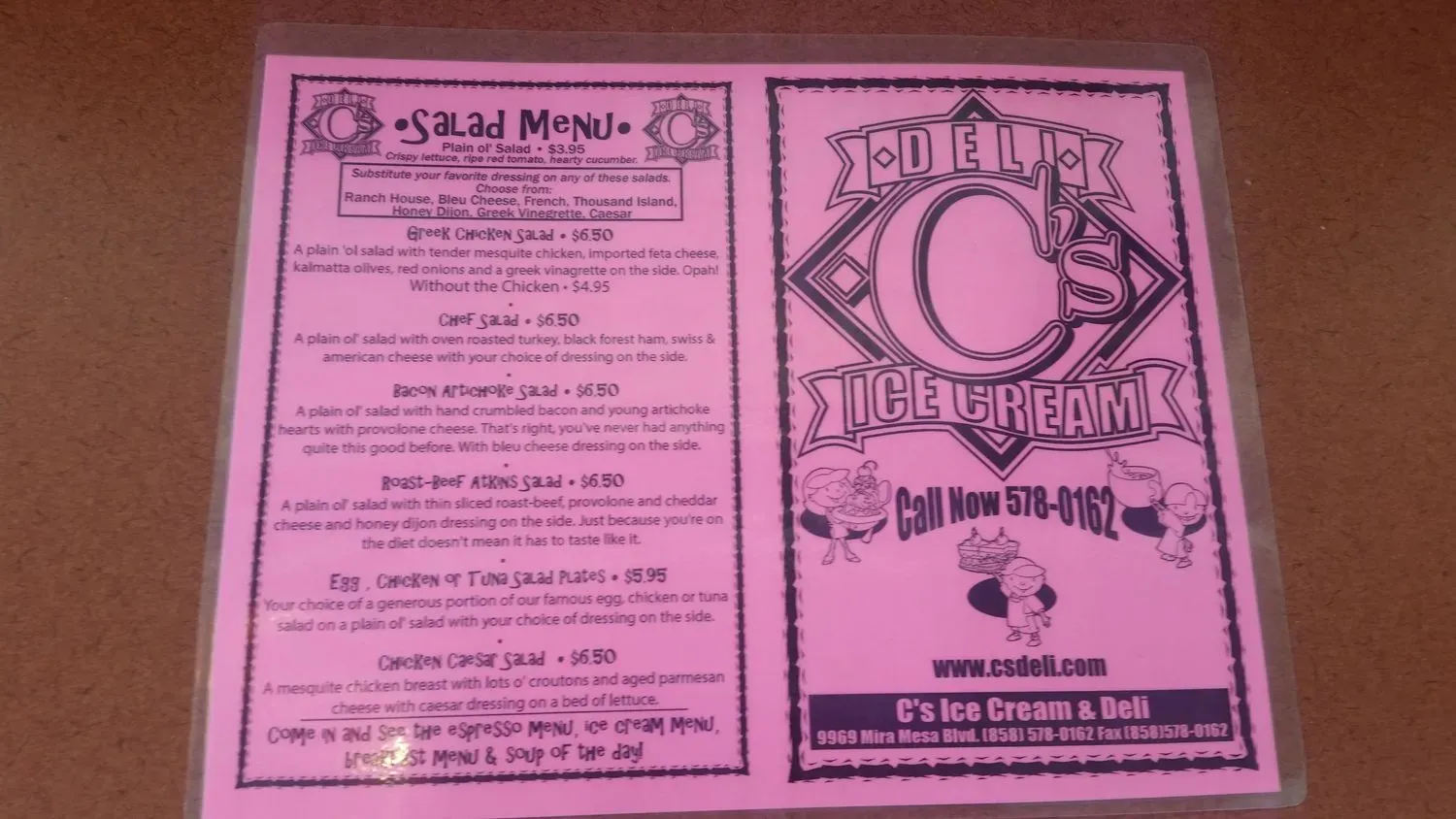 Menu 5