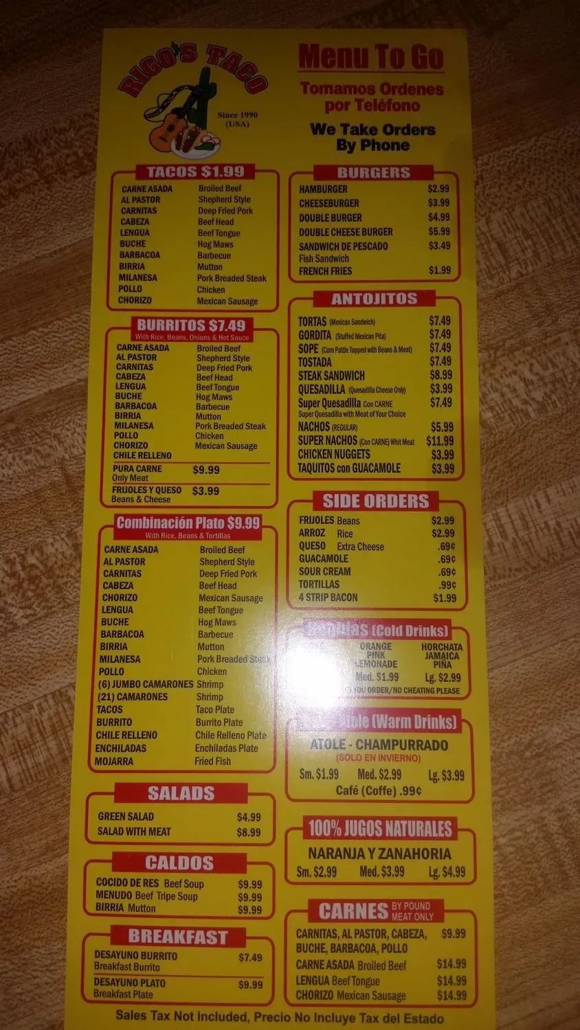 Menu 1