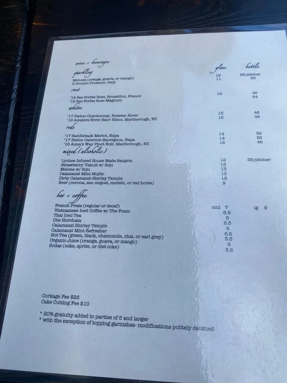 Menu 5