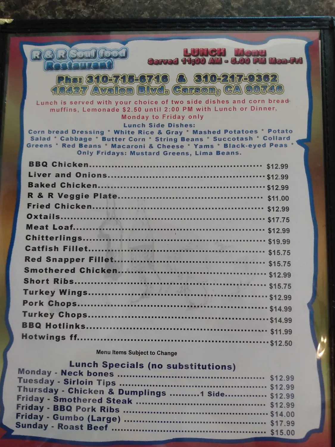 Menu 2