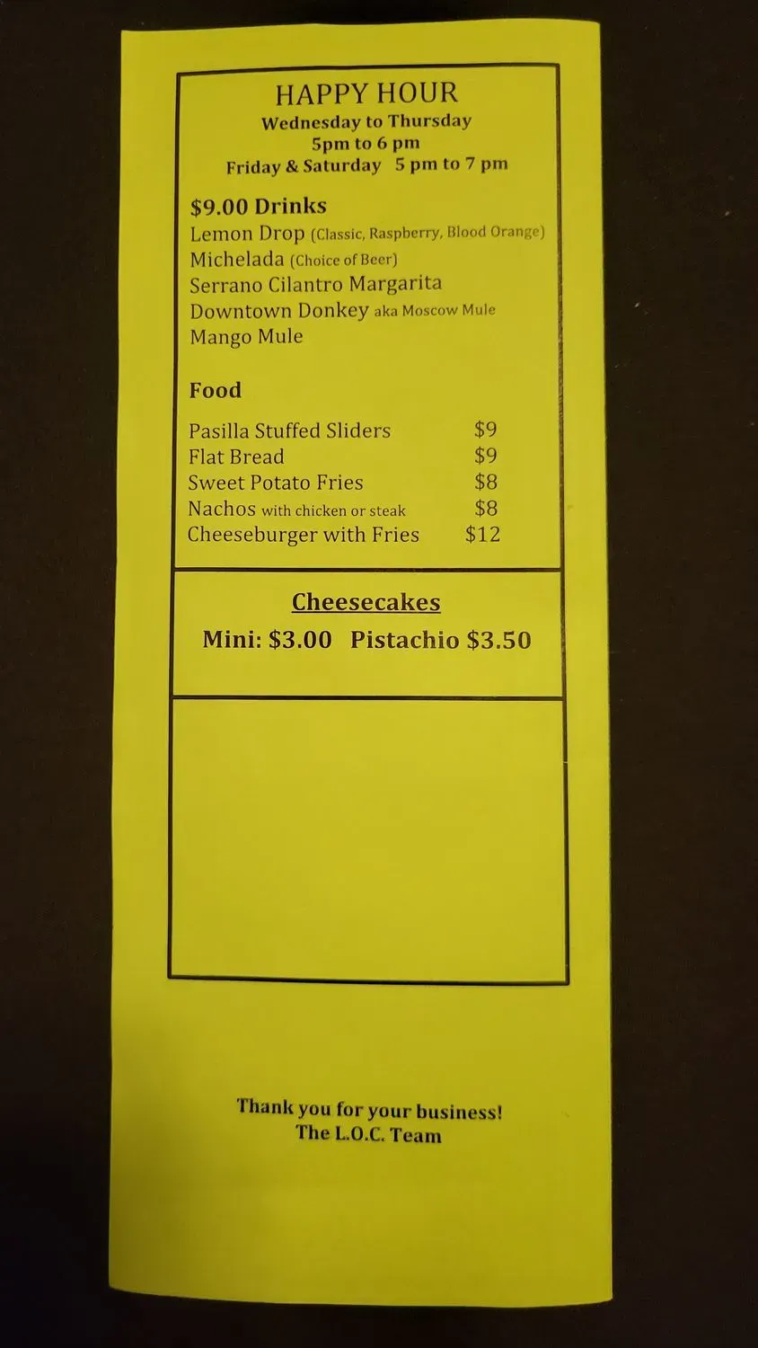 Menu 5