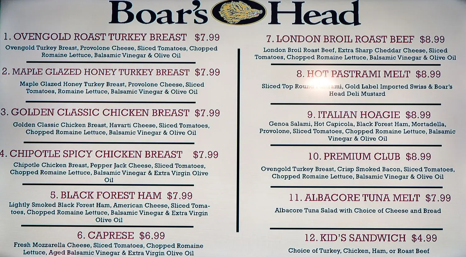 Menu 1