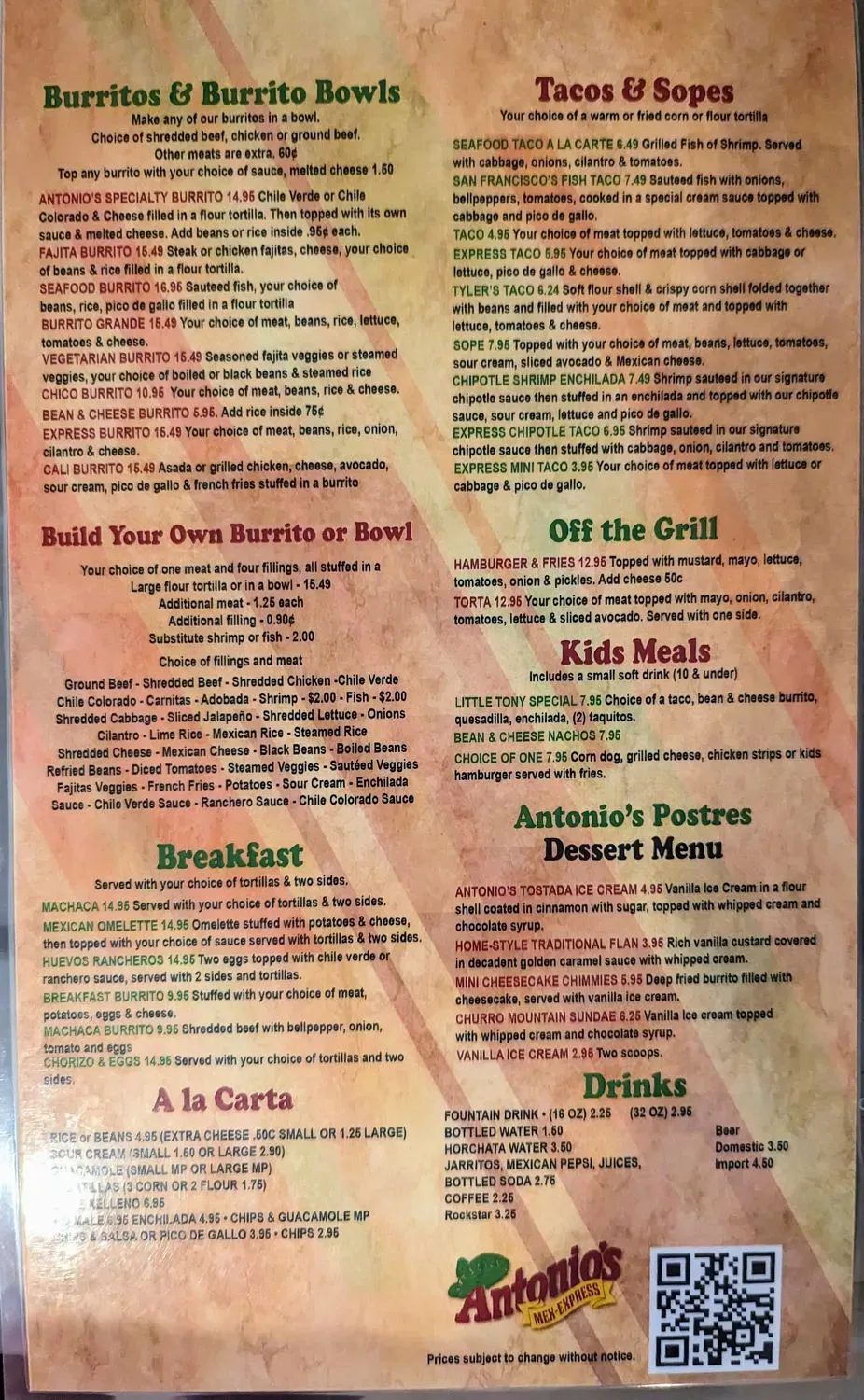 Menu 1