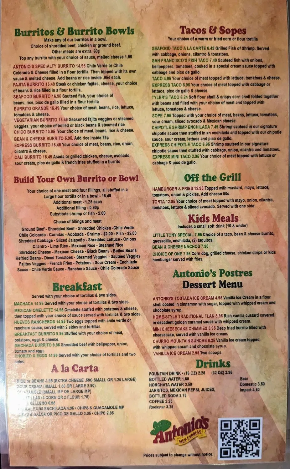 Menu 1