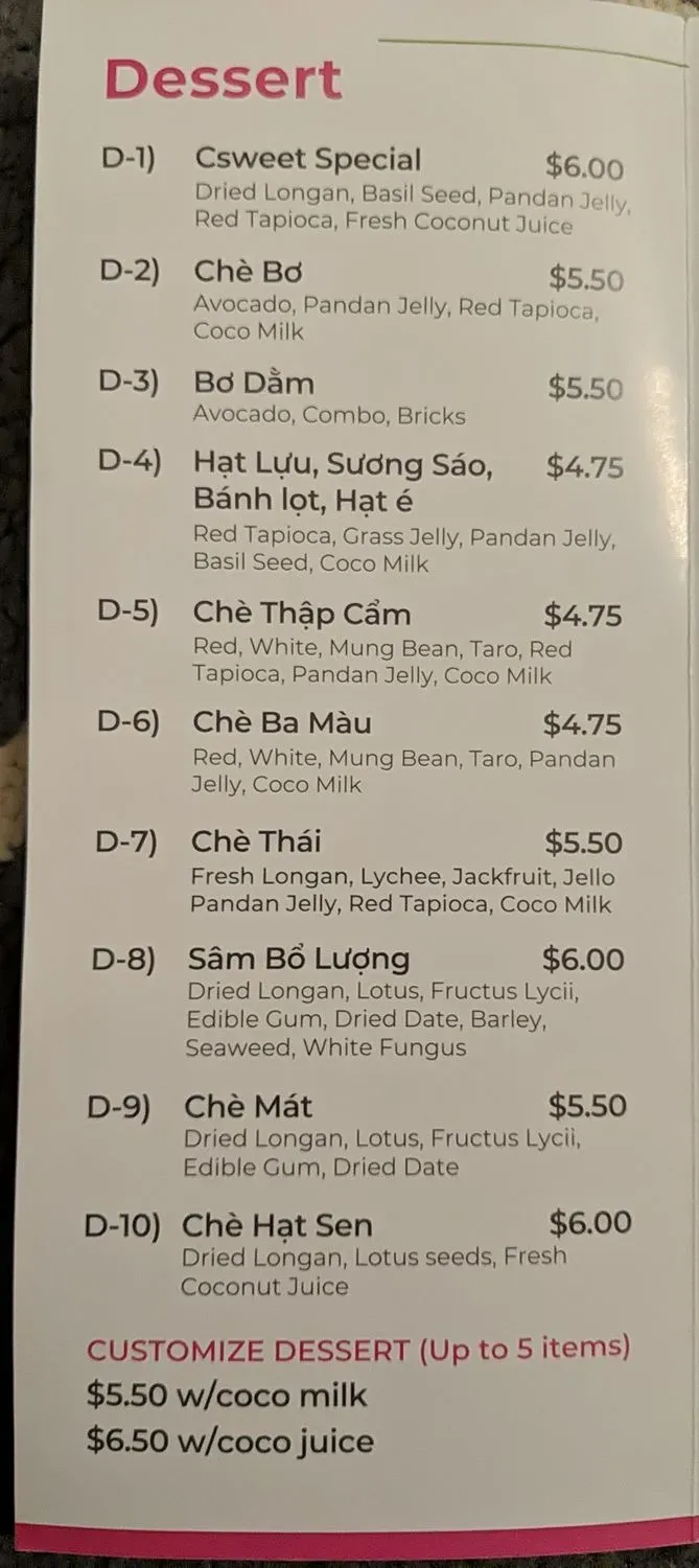 Menu 5