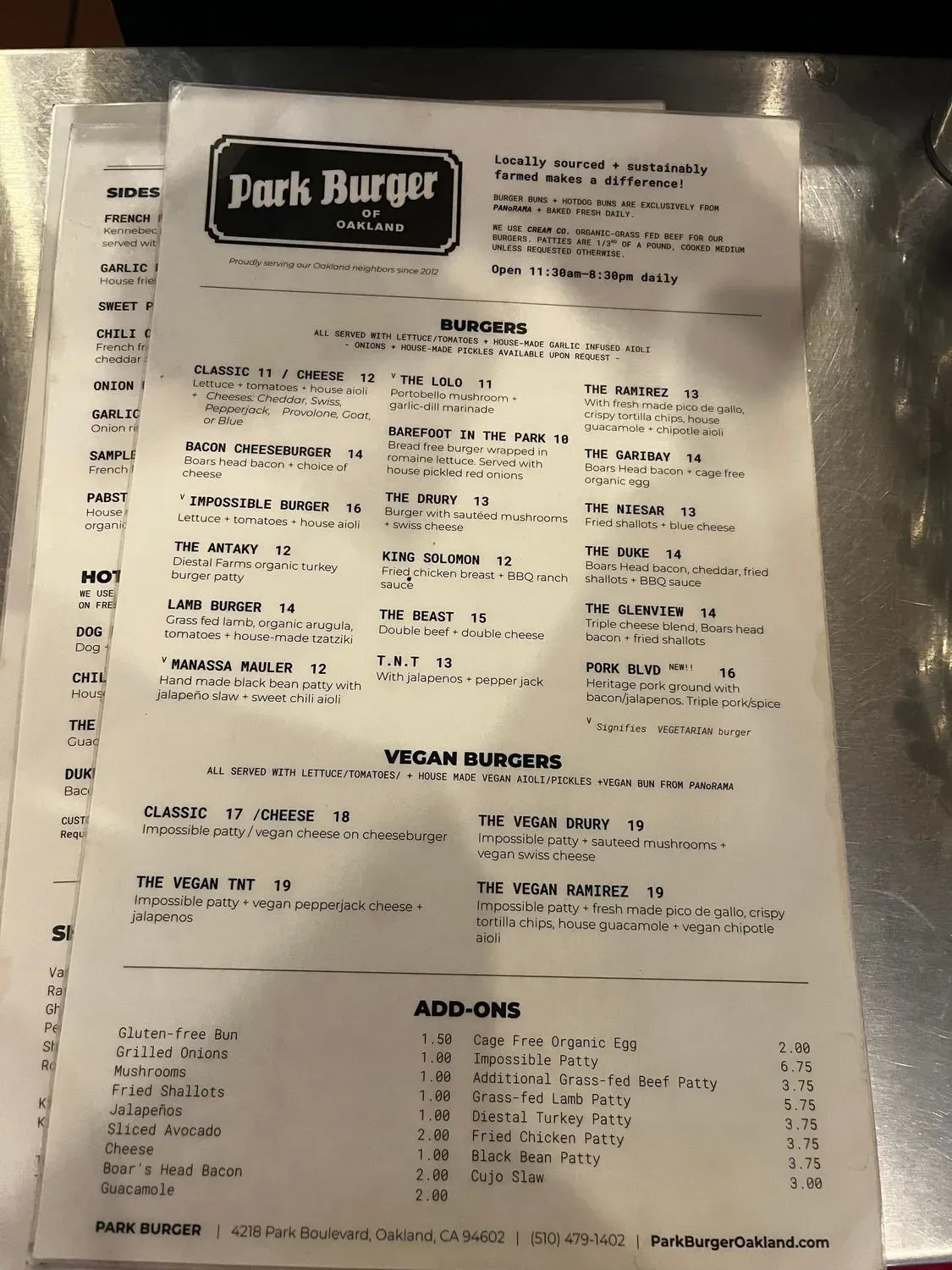 Menu 1