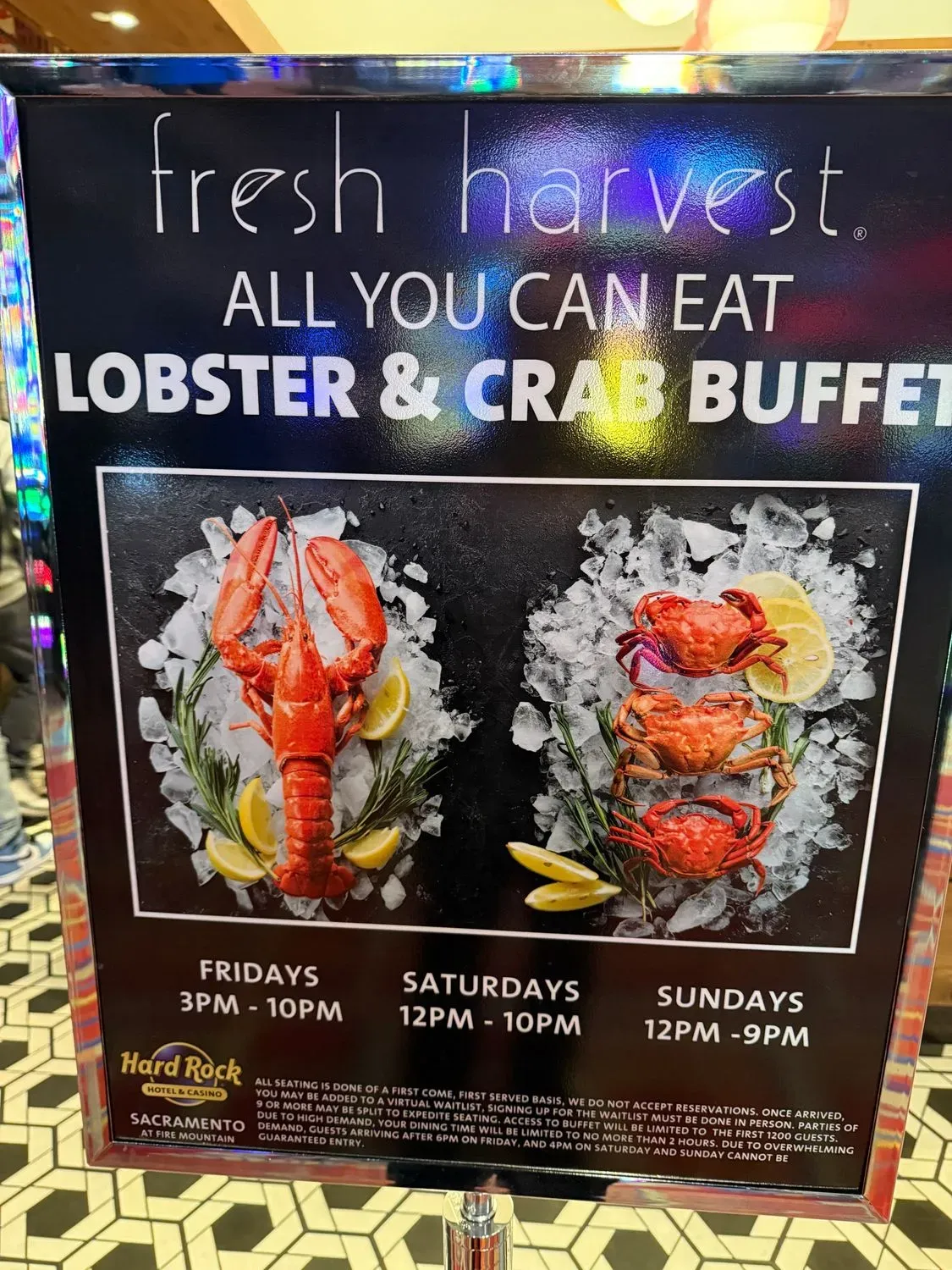 Fresh Harvest Buffet Menu - Updated November 2025