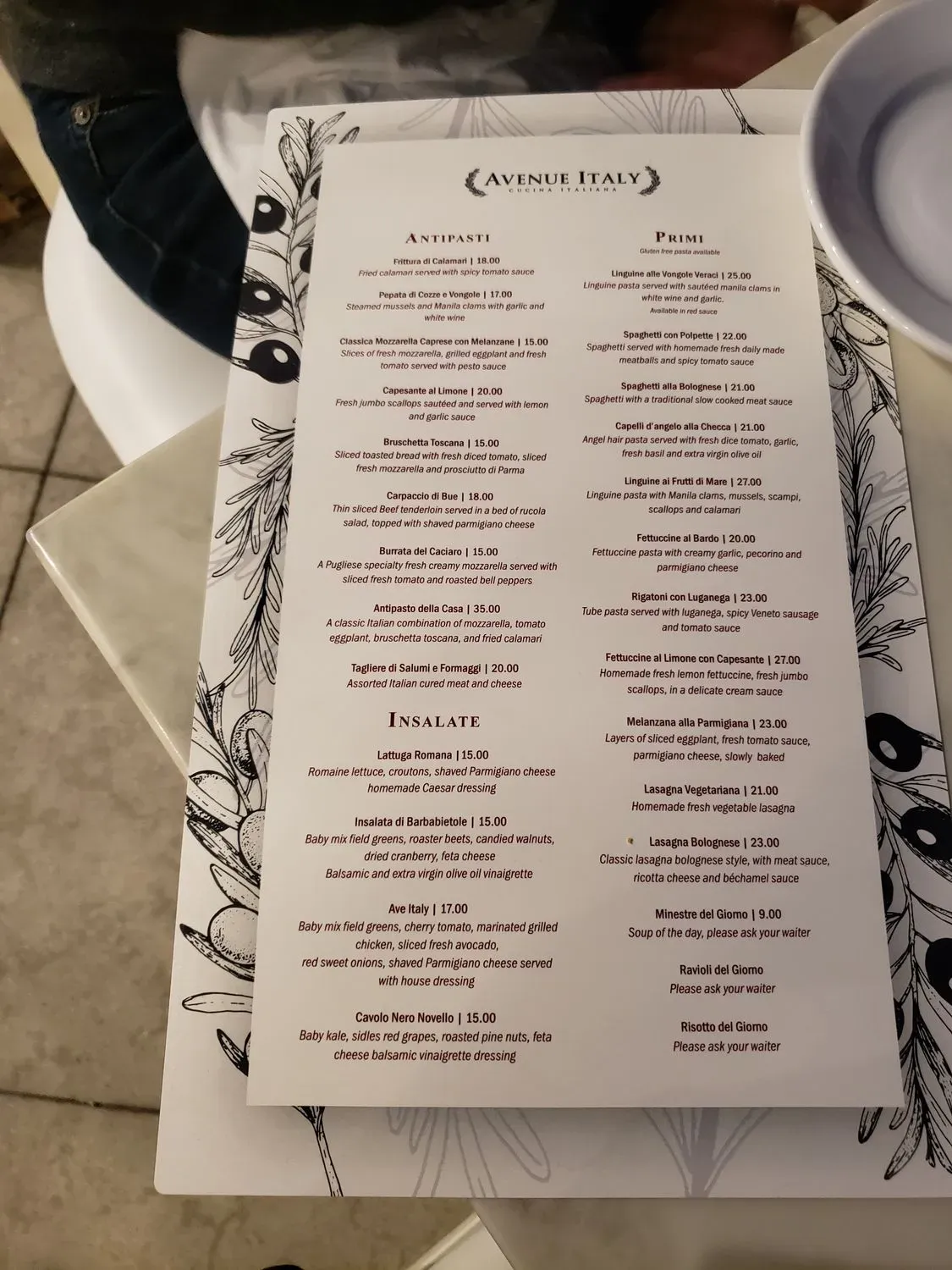 Menu 5