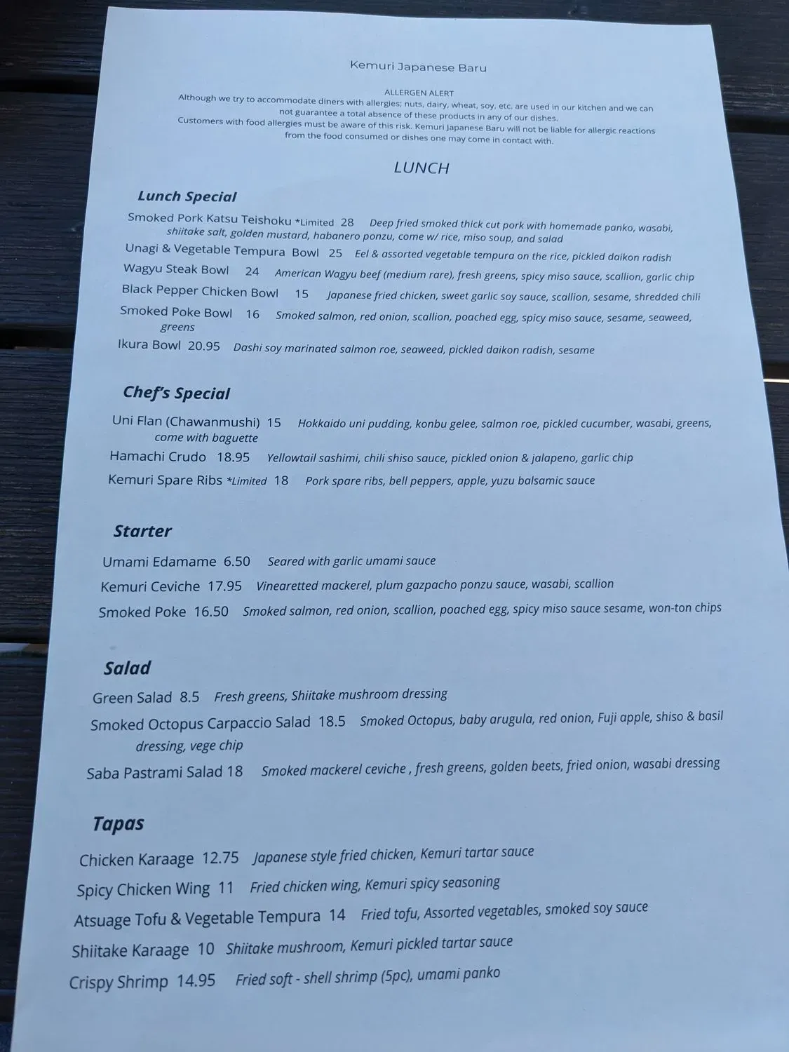 Menu 6