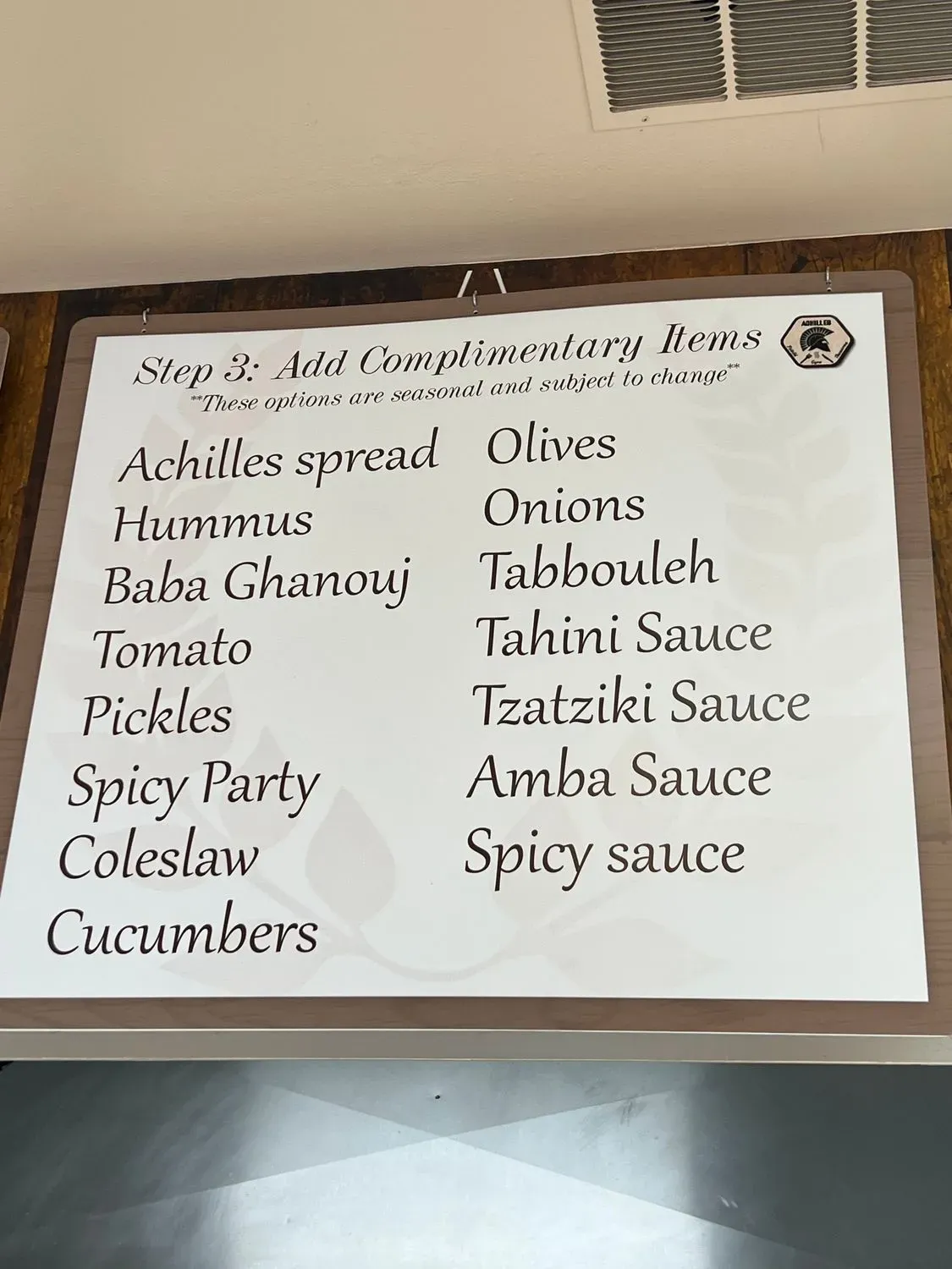 Menu 1