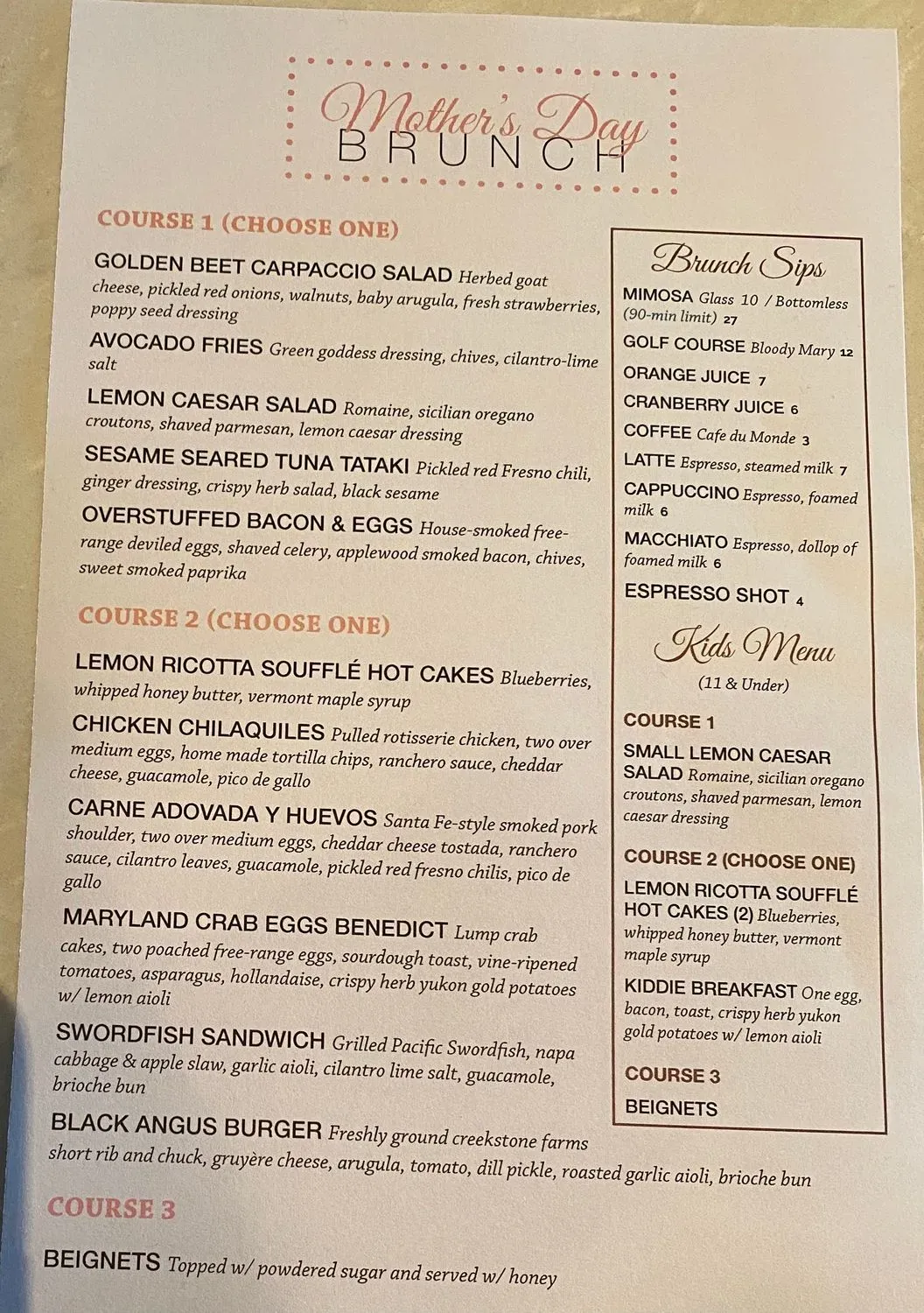 Menu 1