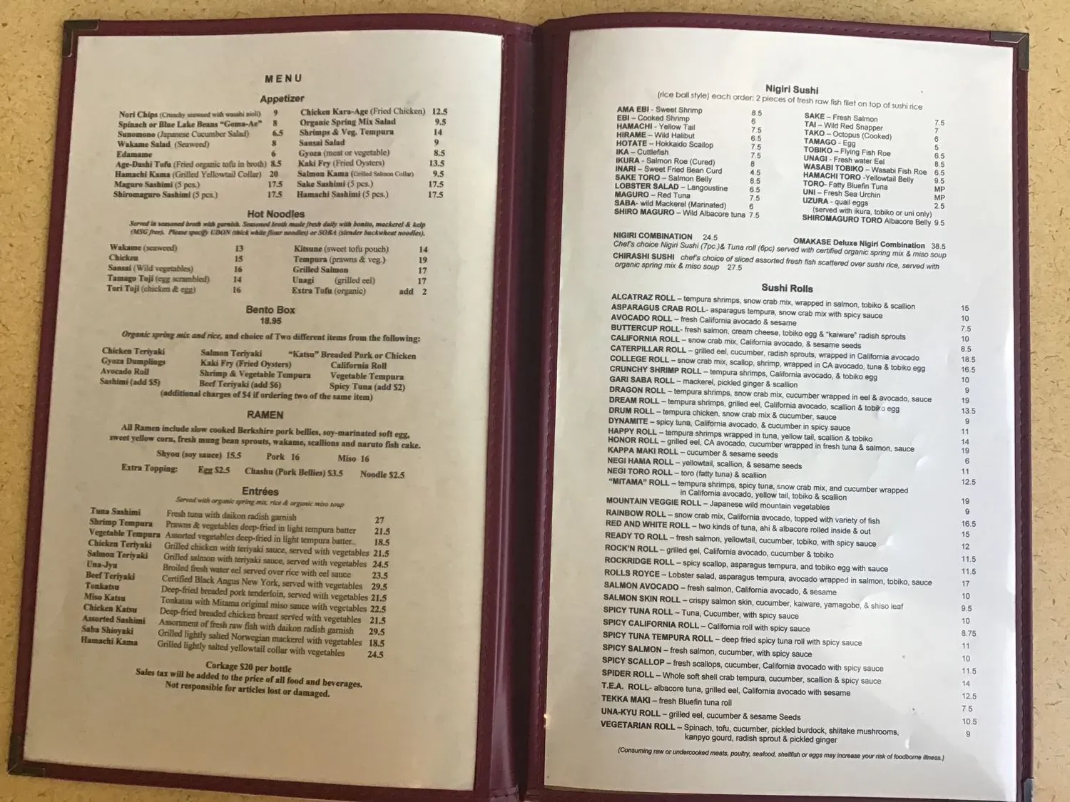 Menu 1