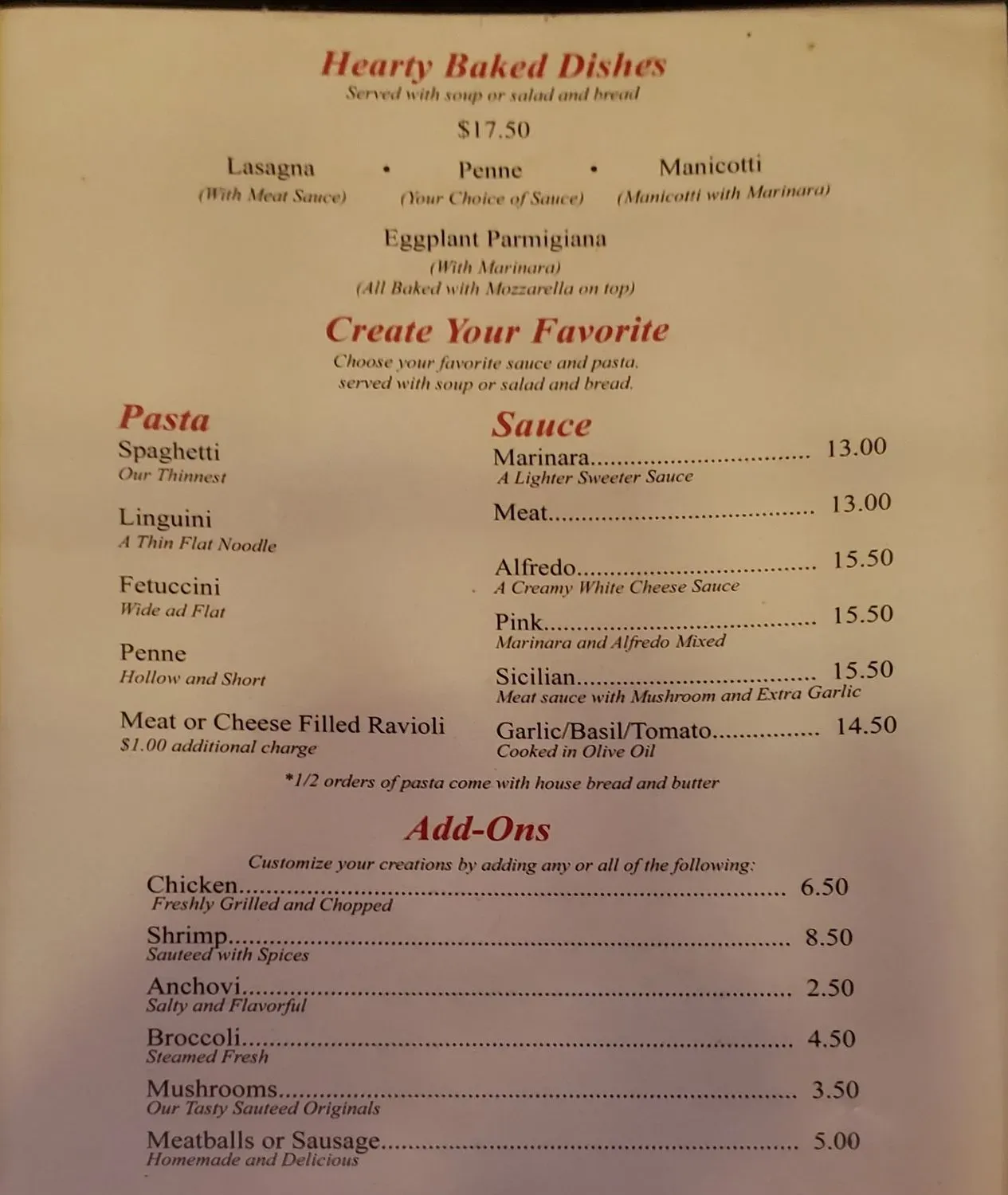 Menu 1