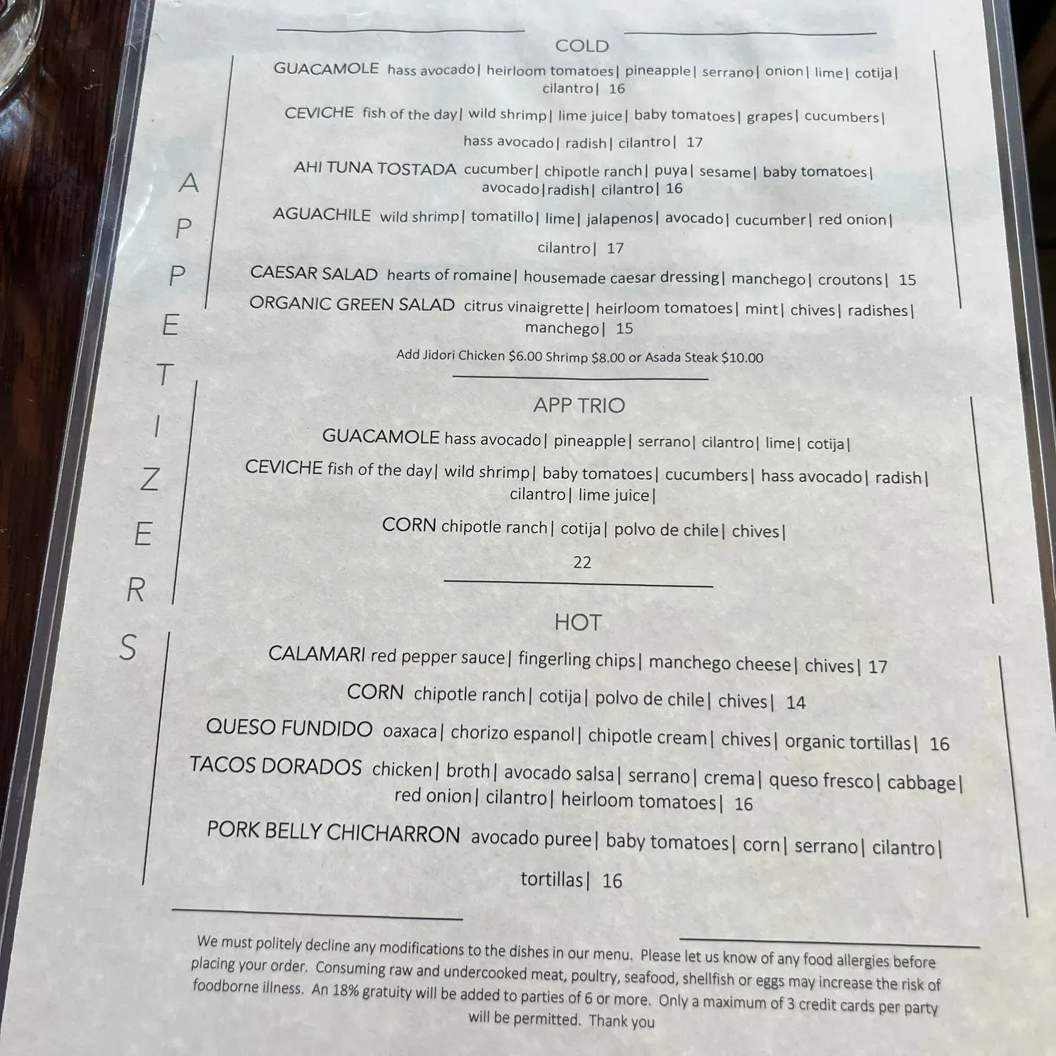 Menu 1