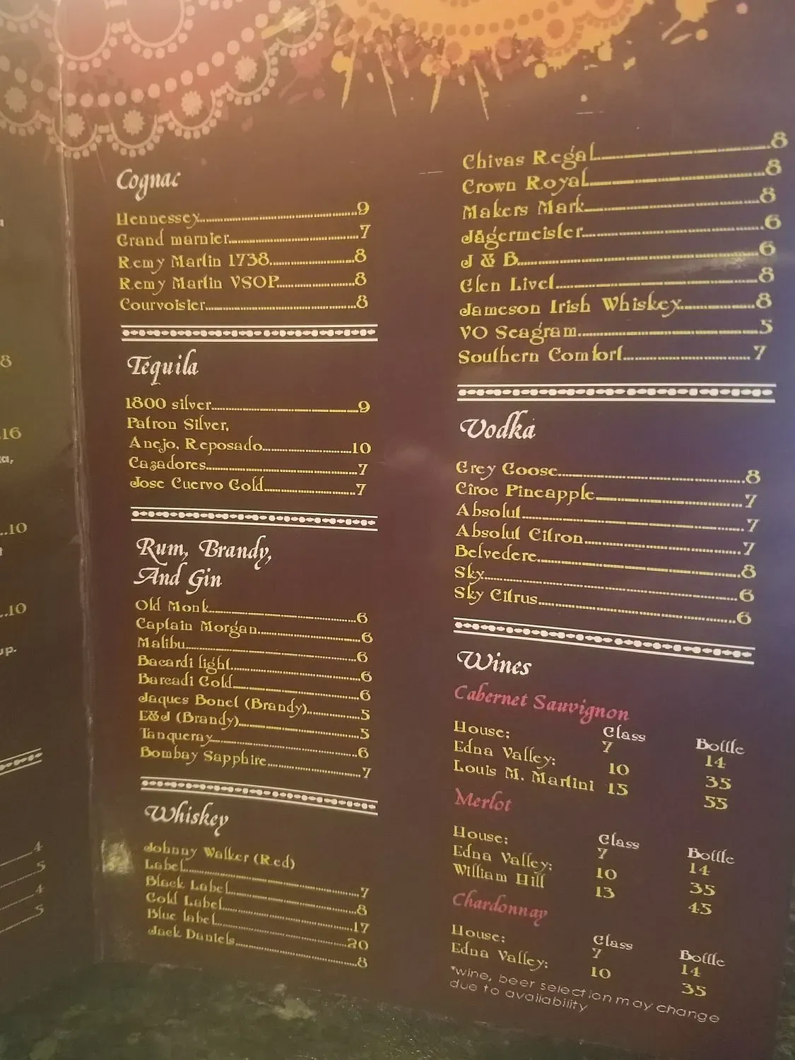 Menu 1