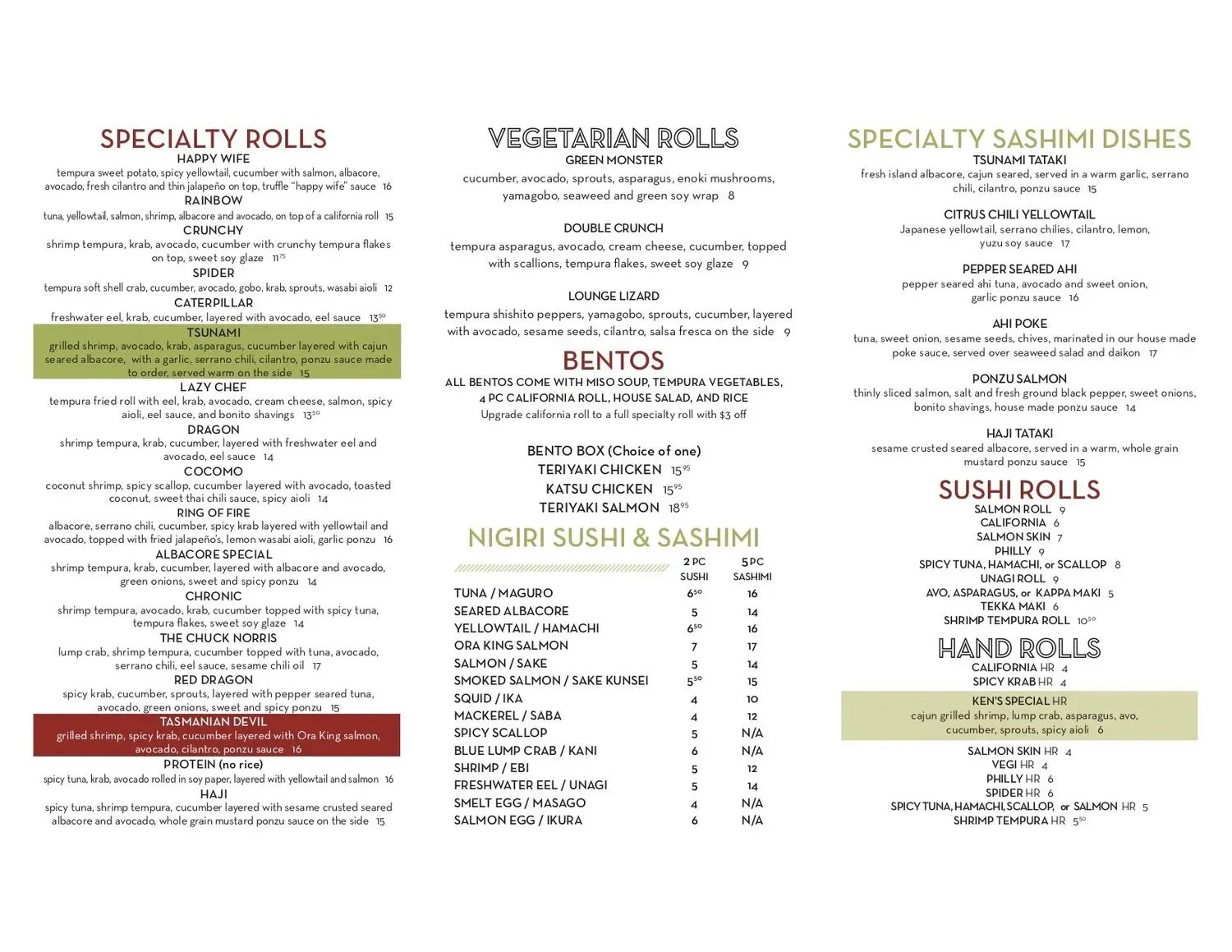 Menu 2