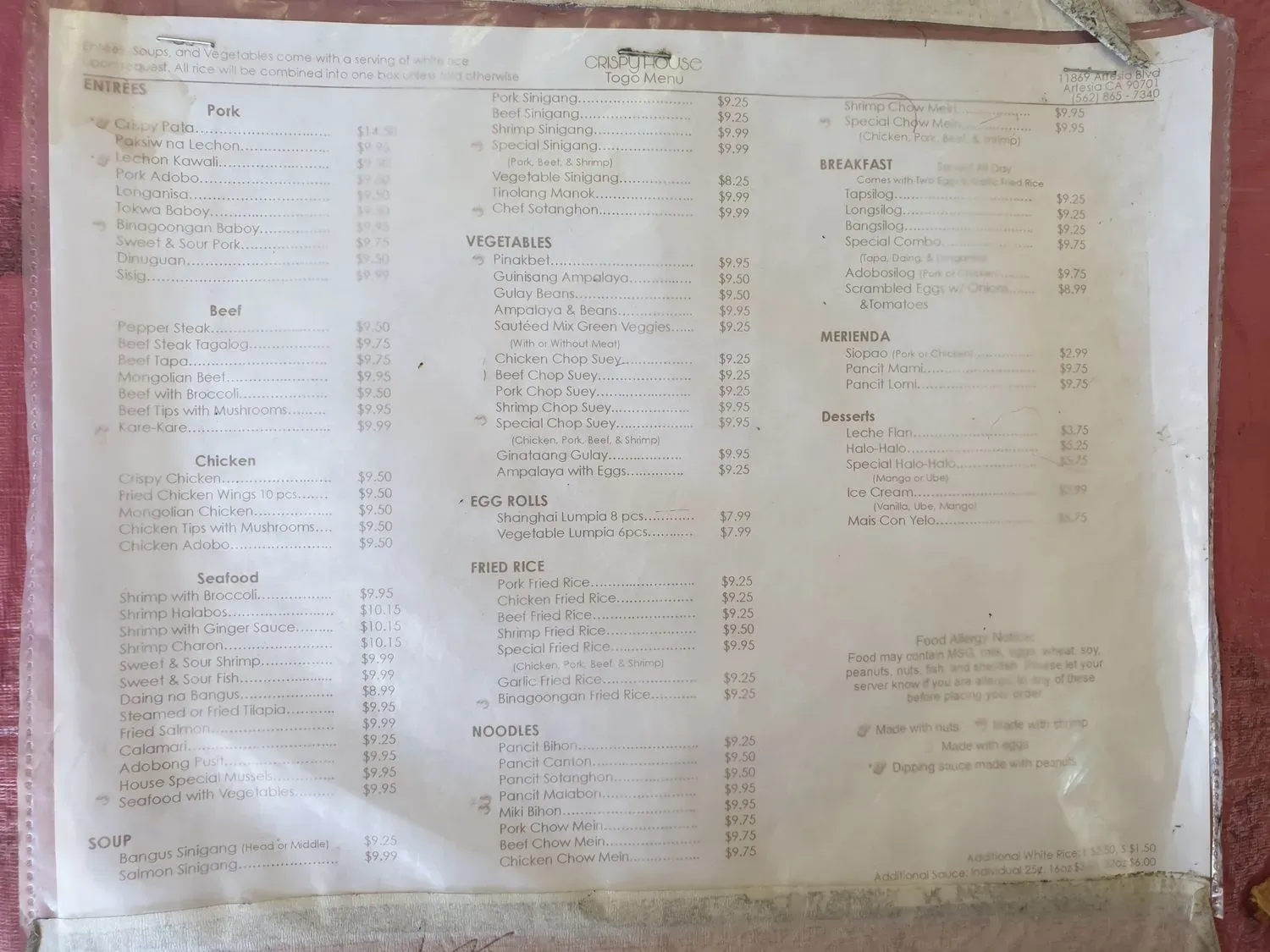 Menu 1