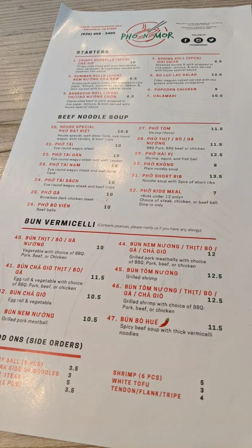 Menu 1