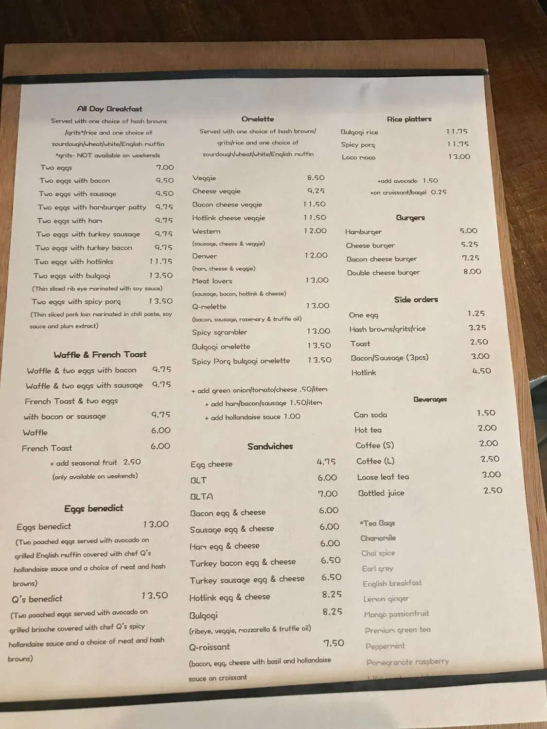 Menu 4