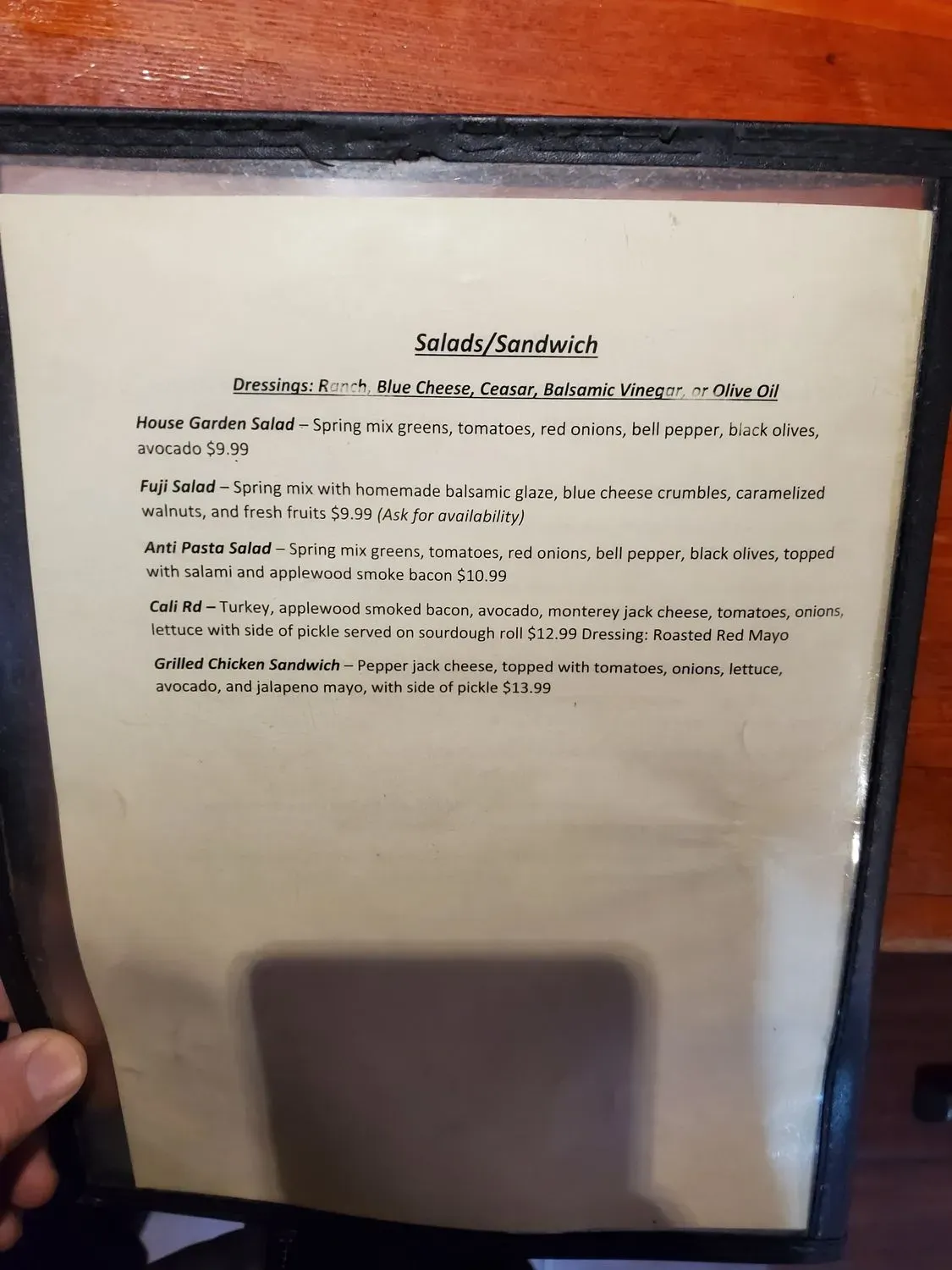 Two Rivers Cafe Menu - Updated November 2025