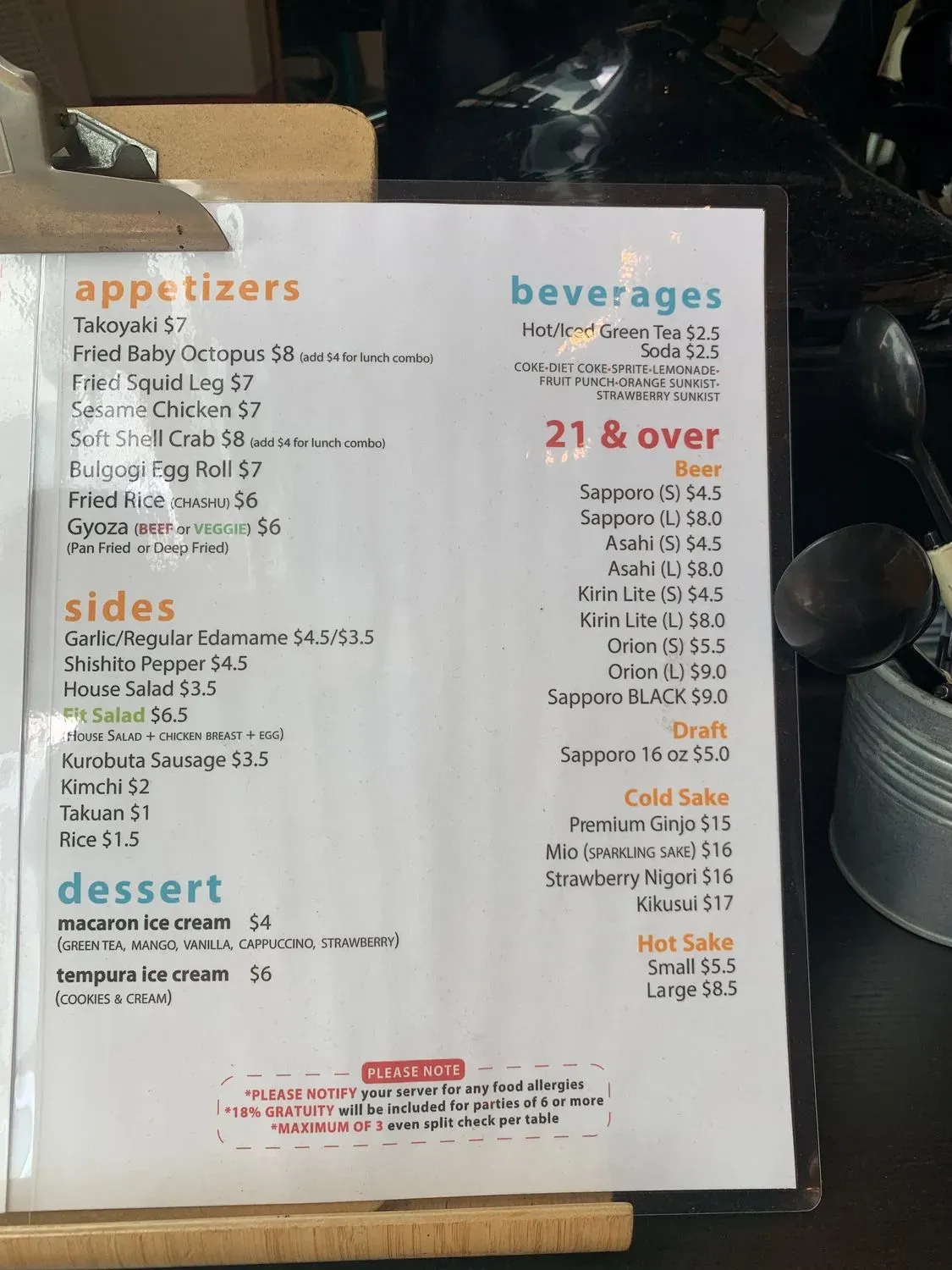 Menu 6