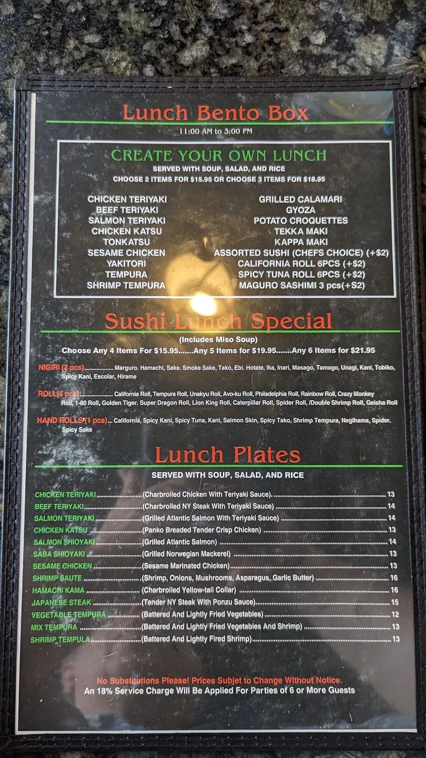 Menu 6