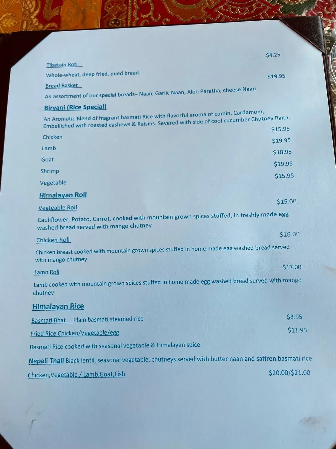 Menu 1