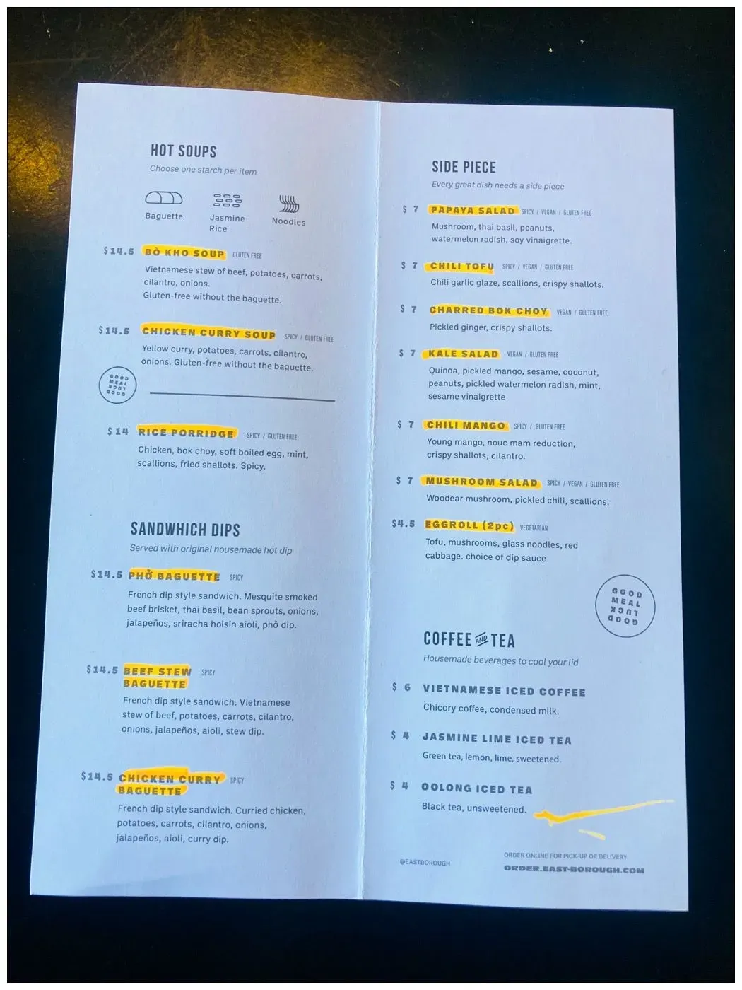 Menu 1