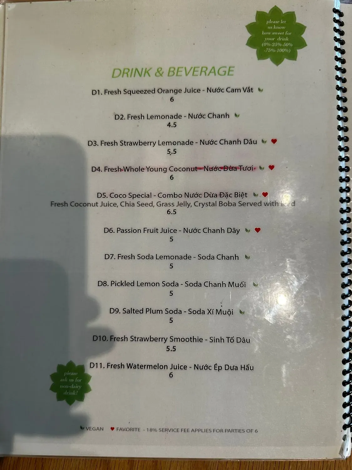 Menu 6