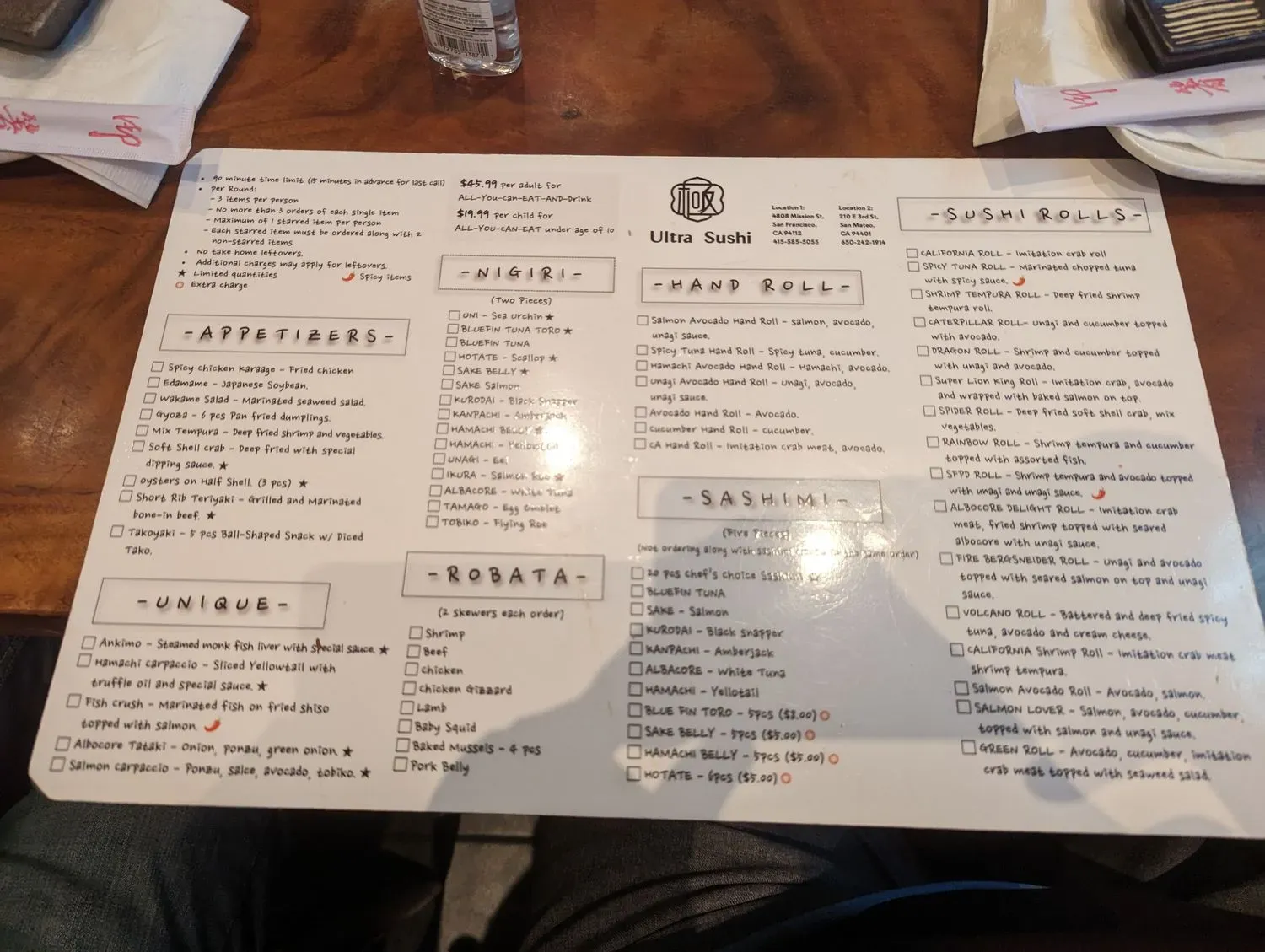 Menu 5