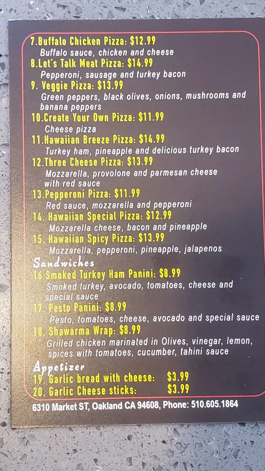 Menu 1