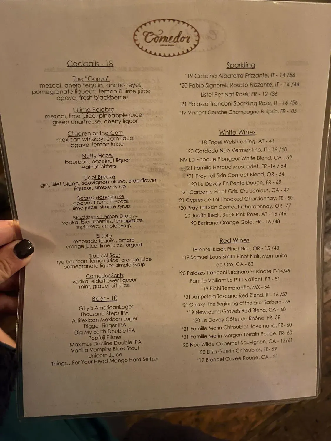 Menu 1