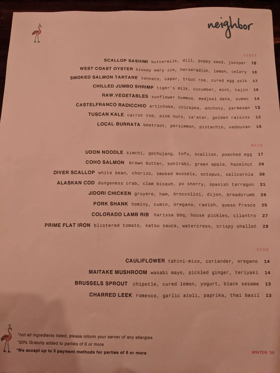 Menu 1