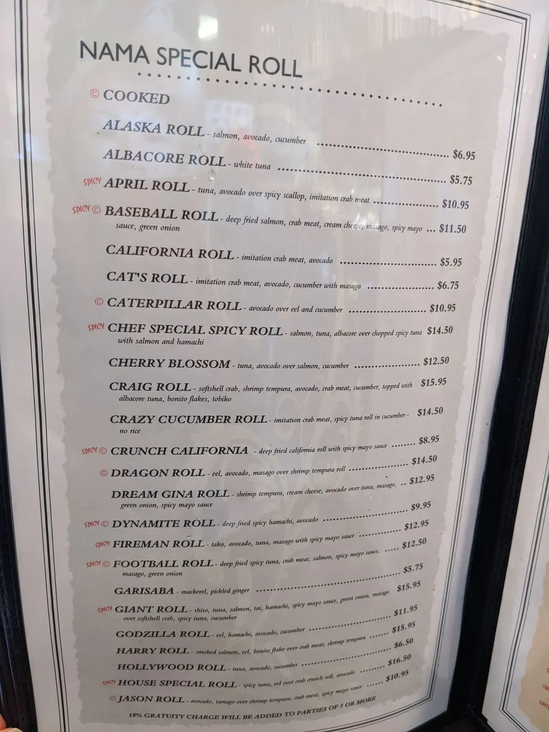 Menu 5