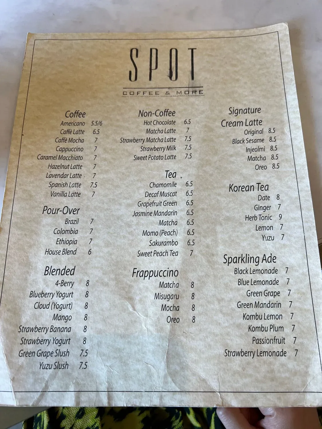 Menu 5