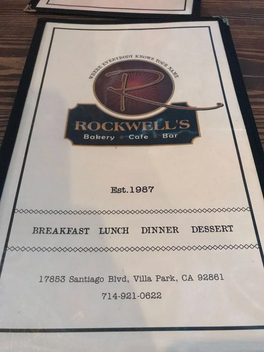Rockwell's Cafe & Bakery Menu - Updated November 2025