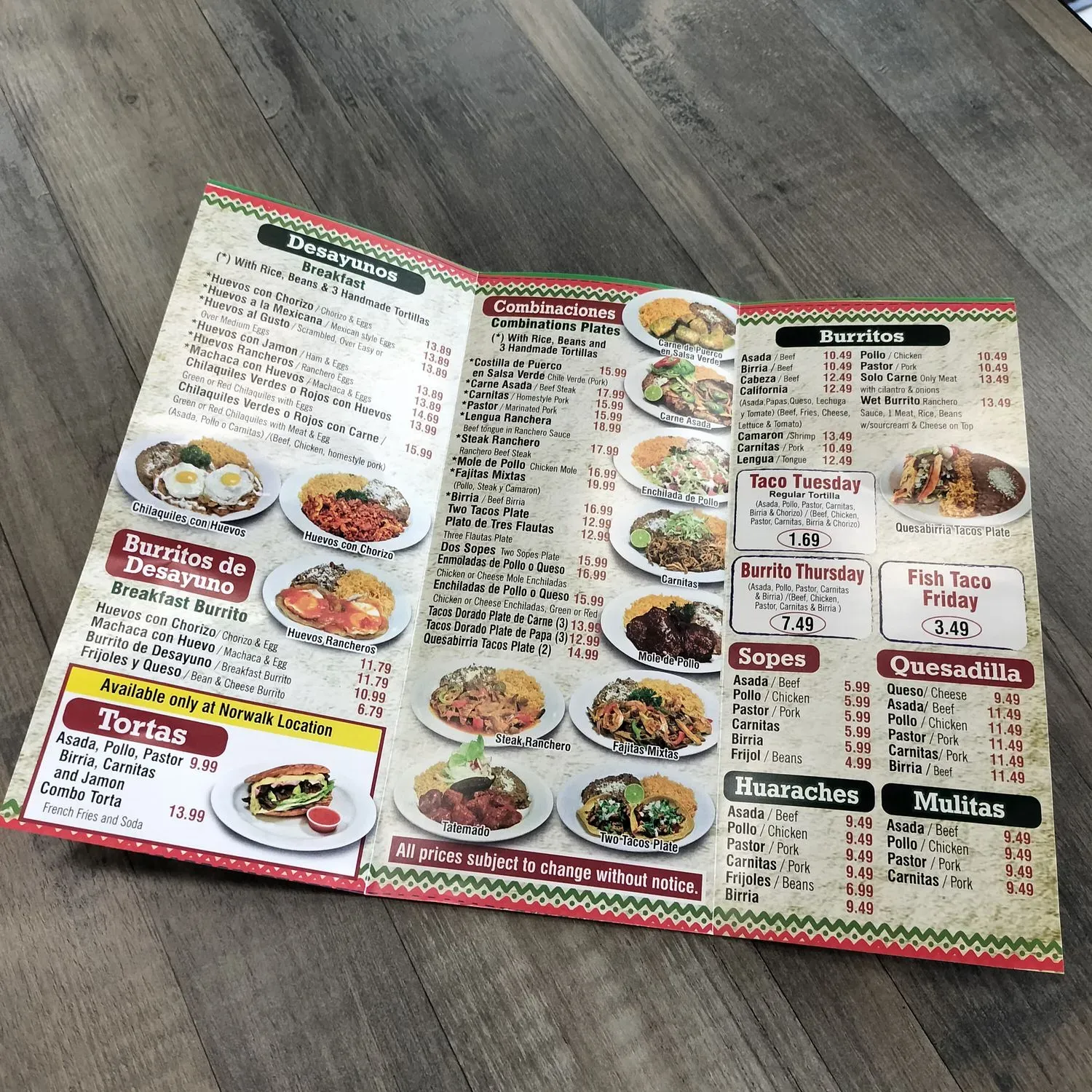 Menu 1