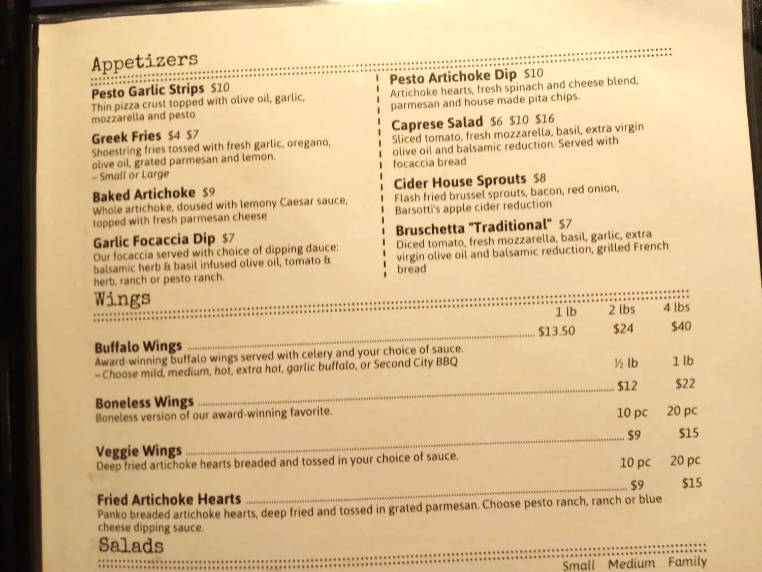 Menu 1