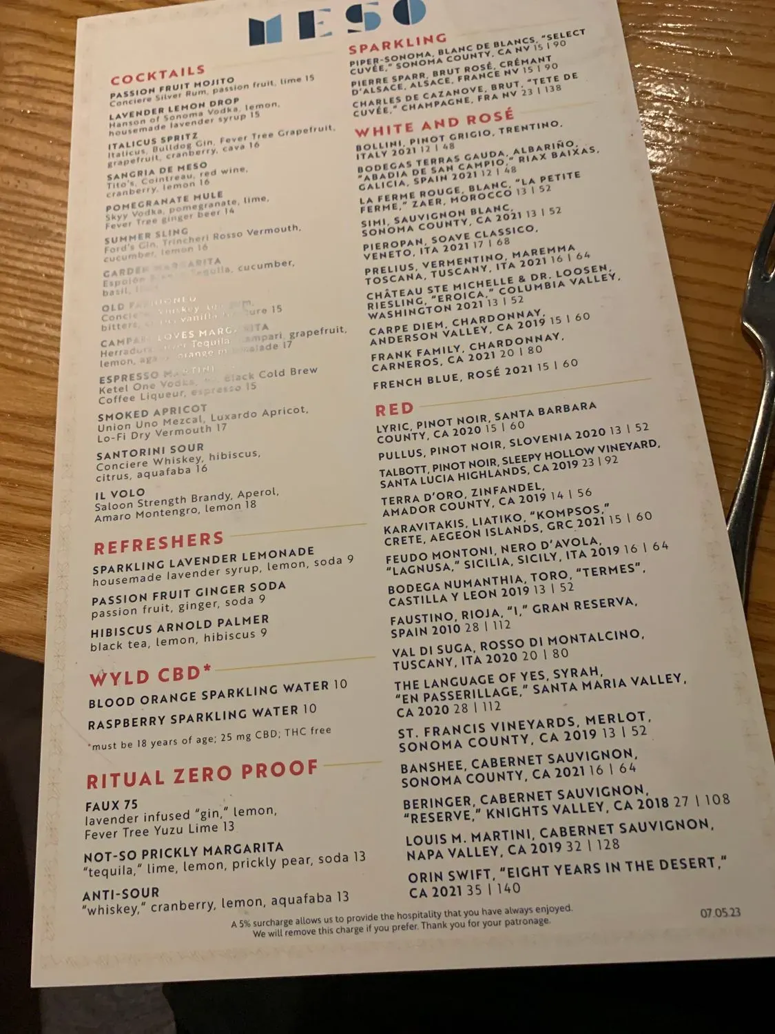 Menu 5