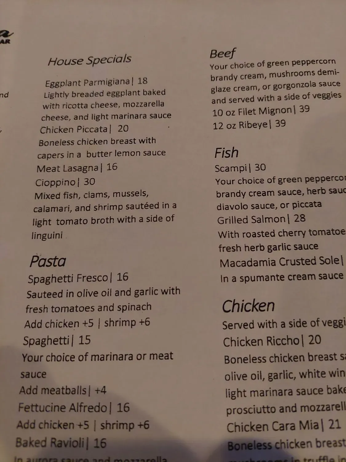 Menu 2